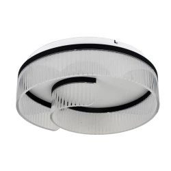 Πλαφονιέρα ακρυλική LED 18W θερμό χρώμα φωτός 3000K 1000Lm διάφανη - μαύρη Φ50 ARTE ILLUMINA AURORA