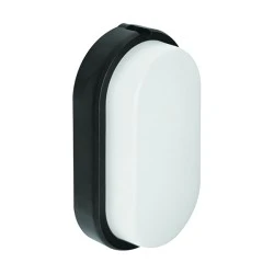 Απλίκα τοίχου LED πλαστική οβάλ 11W 168x92x48mm 4000Κ ενδιάμεσο χρώμα φωτός μαύρο χρώμα ARTE ILLUMINA