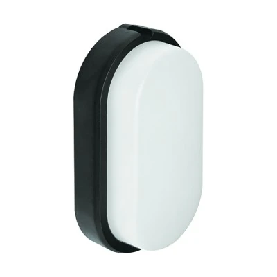 Απλίκα τοίχου LED πλαστική οβάλ 11W 168x92x48mm 4000Κ ενδιάμεσο χρώμα φωτός μαύρο χρώμα ARTE ILLUMINA
