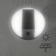 Απλίκα στρόγγυλη ARTE ILLUMINA Φ200mm με ηλιακό panel 5W 500lm με ενδιάμεσο φως 4000Κ στεγανότητας IP54 μαύρο