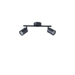 Σποτ μεταλλικό δίφωτο 2XGU10 Max 7W 300X80X155mm μαύρο χρώμα ARTE ILLUMINA OLYMP