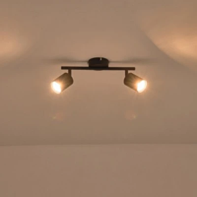Σποτ μεταλλικό δίφωτο 2XGU10 Max 7W 300X80X155mm μαύρο χρώμα ARTE ILLUMINA OLYMP