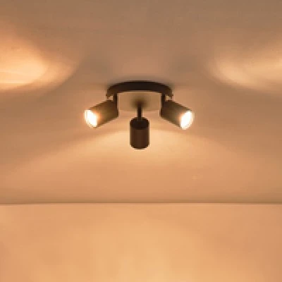 Σποτ μεταλλικό 3φωτο με ντουί 3XGU10 Max 7W Φ180X135mm μαύρο χρώμα ARTE ILLUMINA OLYMP