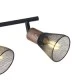 Σποτ φωτιστικό 3φωτο μαύρο με ξύλο και δίχτυ ντουί 3XE14 390X80X145mm ARTE ILLUMINA MESHY