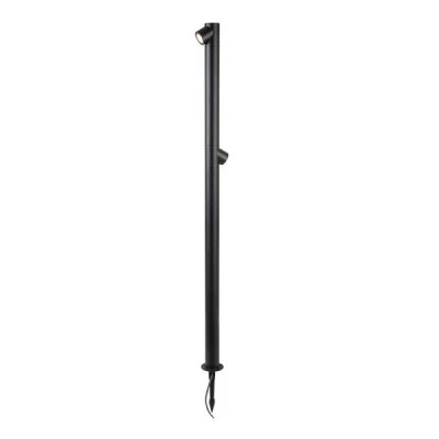 Φωτιστικό κολωνάκι αλουμινίου LED 2 x 5W 3000K θερμό φως σε μαύρο ματ χρώμα με μήκος 1.20cm IP65