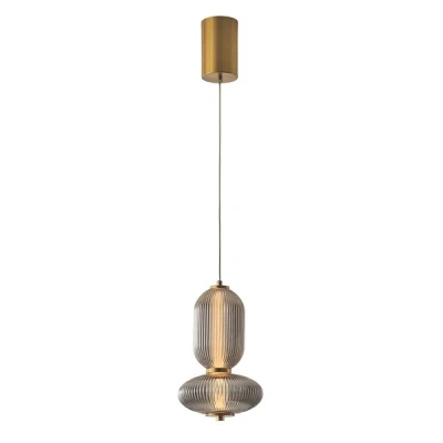 Κρεμαστό φωτιστικό γυαλί-μέταλλο Arte Illumina Verena LED 10W 800Lm θερμό λευκό 3000K 220x430x1450mm TRIAC dimming φιμέ 