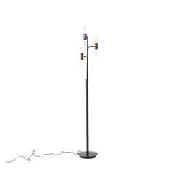 Φωτιστικό επιδαπέδιο LED 18W  θερμό χρώμα φωτός 3000K 1800Lm 250x1600mm αλουμινίου μαύρο - χρυσό ARTE ILLUMINA VELAS