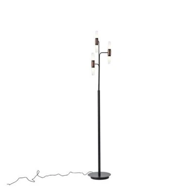 Φωτιστικό επιδαπέδιο LED 18W θερμό χρώμα φωτός 3000K 1800Lm 250x1600mm αλουμινίου μαύρο - χρυσό ARTE ILLUMINA VELAS Φωτιστικό επιδαπέδιο LED 18W θερμό χρώμα φωτός 3000K 1800Lm 250x1600mm αλουμινίου μαύρο - χρυσό ARTE ILLUMINA VELAS