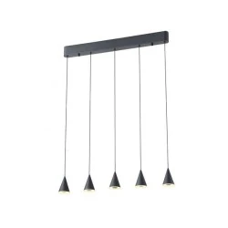 Φωτιστικό κρεμαστό LED 25W θερμό χρώμα φωτός 3000K 680X1200mm μαύρο ARTE ILLUMINA CAMPANELLE
