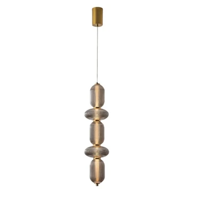Κρεμαστό φωτιστικό γυαλί-μέταλλο Arte Ilumina Verena LED 24W 1900lm θερμό φως 3000K 250x860x1460mm TRIAC dimming φιμέ Κρεμαστό φωτιστικό γυαλί-μέταλλο Arte Ilumina Verena LED 24W 1900lm θερμό φως 3000K 250x860x1460mm TRIAC dimming φιμέ