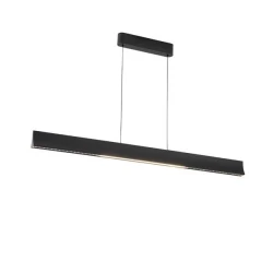 Μοντέρνο κρεμαστό γραμμικό φωτιστικό LED 40W θερμό φως 3000K 2400lm μαύρο χρώμα