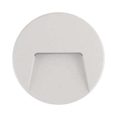 Led απλίκα λευκή στρογγυλή με σκίαστρο SLIM PRO πλαστική 3W Φ135mm 4000Κ ενδιάμεσο φως IP65 