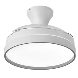 Ανεμιστήρας οροφής Eurolamp λευκός με ανοιγοκλειόμενες φτερωτές Φ71, DC motor 28W, LED 43W, τηλεχειριστήριο