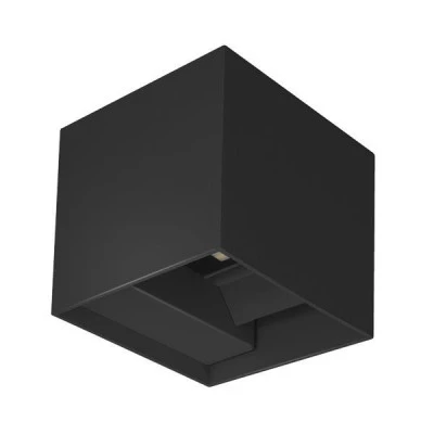 Φωτιστικό απλίκα LED CUBE επίτοιχο 10W με δυνατότητα επιλογής θερμοκρασίας χρώματος 3CCT 10x10x10cm μαύρο 