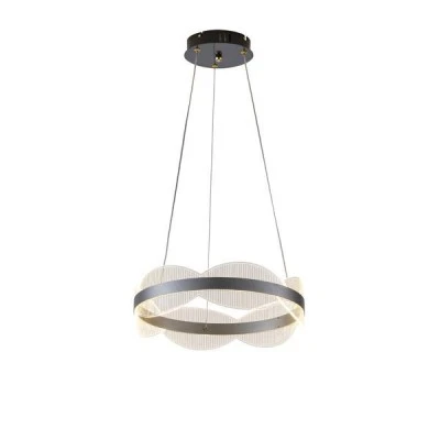 Φωτιστικό κρεμαστό ακρυλικό στρόγγυλο Φ45cm LED 48W θερμό χρώμα φωτός 3000K 4320Lm ασημί ARTE ILLUMINA TORINO Φωτιστικό κρεμαστό ακρυλικό στρόγγυλο Φ45cm LED 48W θερμό χρώμα φωτός 3000K 4320Lm ασημί ARTE ILLUMINA TORINO