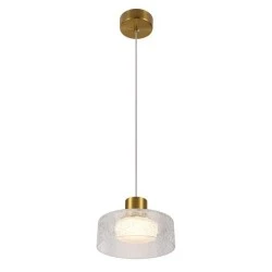 Φωτιστικό κρεμαστό μεταλλικό - γυάλινο LED 8W θερμό χρώμα φωτός 3000K 624lm 200x115mm μπρονζ΄έ ARTE ILLUMINA NIMBUS