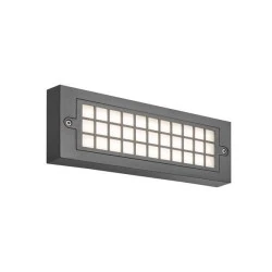 Φωτιστικό τοίχου LED 6W γραφίτης 3CCT με επιλογή χρώματος 2700K-6500Κ "SENARIO" PRO IP65
