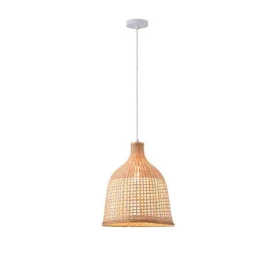 Φωτιστικό κρεμαστό BAMBOO 1xE27 400x400x270mm ARTE ILLUMINA EARTHY φυσικό καφέ χρώμα