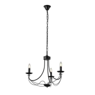 Φωτιστικό Κρεμαστό Μέταλλο Arte Illumina Vault 3Φωτο 3xE14 Max 8W Φ600x470x940mm Μαύρο