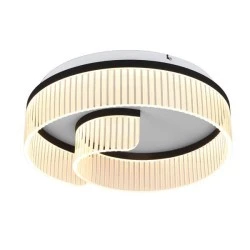 Πλαφονιέρα ακρυλική LED 18W θερμό χρώμα φωτός 3000K 1000Lm διάφανη - μαύρη Φ50 ARTE ILLUMINA AURORA
