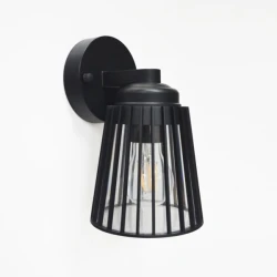 Απλίκα τοίχου πλαστική 1xE27 max 10W 135x153x225mm IP44 μαύρη ARTE ILLUMINA