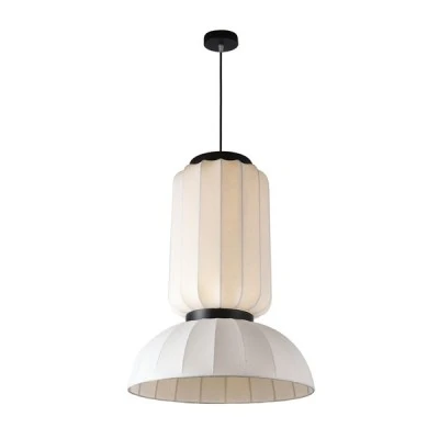 Φωτιστικό Κρεμαστό Tyvek & Μέταλλο Arte Illumina Lichnos Δίφωτο 2xE27 Max 15W Φ460x680mm Λευκό