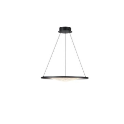 Μοντέρνο κρεμαστό φωτιστικό μονόφωτο LED 40W θερμό φως 3000K 2460lm μαύρο χρώμα 58X120cm