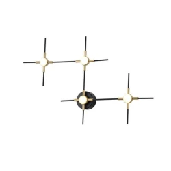 Πλαφονιέρα μεταλλική LED 14W θερμό φως 3000K 840lm μαύρο-χρυσό ARTE ILLUMINA Stela Πλαφονιέρα μεταλλική LED 14W θερμό φως 3000K 840lm μαύρο-χρυσό ARTE ILLUMINA Stela