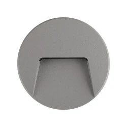 LED SLIM PRO φωτιστικό τοίχου 3W IP65  4000K ενδιάμεσο φως Φ135mm σε γκρι χρώμα