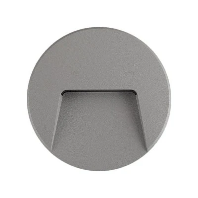 LED SLIM PRO φωτιστικό τοίχου 3W IP65  4000K ενδιάμεσο φως Φ135mm σε γκρι χρώμα