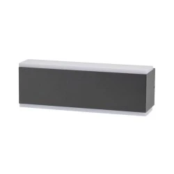 LED απλίκα τοίχου αλουμινίου "NIKITA" γραφίτης 10W διπλής κατεύθυνσης UP DOWN 3000K θερμό φως IP54
