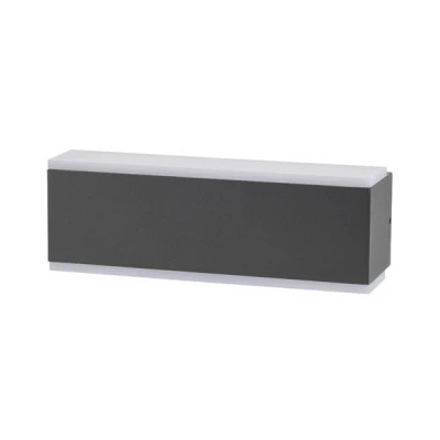 LED απλίκα τοίχου αλουμινίου "NIKITA" γραφίτης 10W διπλής κατεύθυνσης UP DOWN 3000K θερμό φως IP54