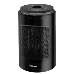 Κυκλικό Κεραμικό Αερόθερμο 1500W 220-240V Μαύρο με Τηλεχειριστήριο, Περιστροφή & 3 Λειτουργίες (Fan / 800W / 1500W)