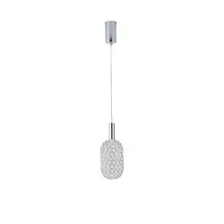 Φωτιστικό μεταλλικό ασημί LED 6,3W θερμό 3000K 648Lm Φ200x1580mm ARTE ILLUMINA PERFORATO