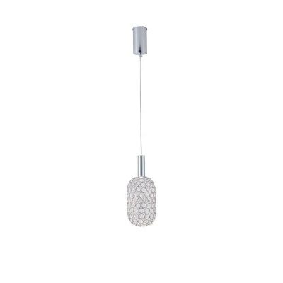 Φωτιστικό μεταλλικό ασημί LED 6,3W θερμό 3000K 648Lm Φ200x1580mm ARTE ILLUMINA PERFORATO