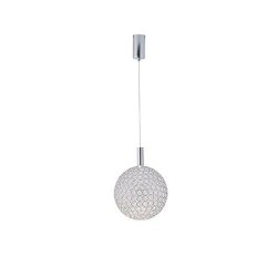 Φωτιστικό κρεμαστό οβαλ μεταλλικό LED 6,3W 3000K 648Lm Φ20x1588mm ασημί ARTE ILLUMINA PERFORATO