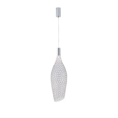 Φωτιστικό κρεμαστό LED 7,6W θερμό 3000K 780Lm 200x1960mm μεταλλικό ασημί ARTE ILLUMINA PERFORATO Φωτιστικό κρεμαστό LED 7,6W θερμό 3000K 780Lm 200x1960mm μεταλλικό ασημί ARTE ILLUMINA PERFORATO