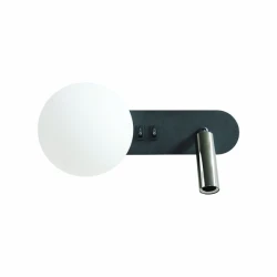 Απλίκα ανάγνωσης διπλού φωτισμού Arte Illumina Node 1xG9 max 7W + LED 3W 150Lm 3000K 270x152x120mm μαύρη