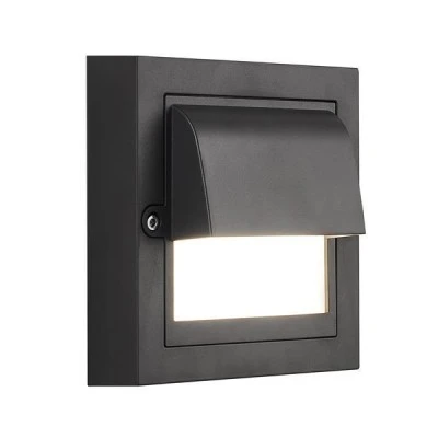 LED φωτιστικό τοίχου 6W "SENARIO" με επιλογή χρώματος 2700K-6500K 3CCT IP65 σε μαύρο χρώμα