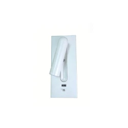 Απλίκα ανάγνωσης χωνευτή αλουμινίου Arte Illumina Plano LED 3W 150lm 3000K 75x77x180mm USB λευκή 