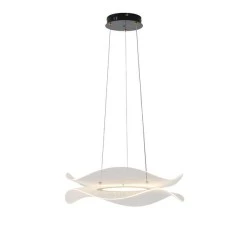 Φωτιστικό κρεμαστό ακρυλικό στρόγγυλο LED 48W θερμό χρώμα φωτός 3000K 4320Lm Ø 54cm μαύρο ARTE ILLUMINA FIRENZE