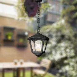 Φωτιστικό κρεμαστό τετράγωνο SICAR ROBY σε μαύρο χρώμα με ντουί Ε27 με διάσταση 2070x520mm IP55