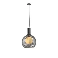 Φωτιστικό Κρεμαστό Μέταλλο Arte Illumina Airy Μονόφωτο 1xE27 Max 15W Φ340x1520mm Μαύρο-Λευκό
