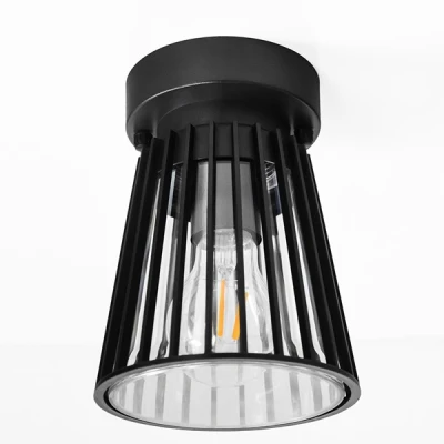Φωτιστικό οροφής πλαστικό 1xE27 max 10W 135x135x225mm θερμό φως 3000k IP44 μαύρο ARTE ILLUMINA