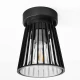Φωτιστικό οροφής πλαστικό 1xE27 max 10W 135x135x225mm θερμό φως 3000k IP44 μαύρο ARTE ILLUMINA