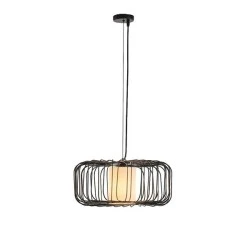 Φωτιστικό Κρεμαστό Μέταλλο Arte Illumina Airy Μονόφωτο 1xE27 Max 15W Φ450x1520mm Μαύρο
