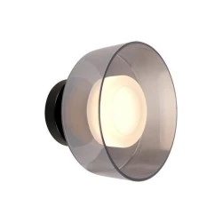 Απλίκα τοίχου μέταλλο - γυαλί LED 8W θερμό χρώμα φωτός 3000K 624lm 200x200mm μαύρο - γραφίτης ARTE ILLUMINA NIMBUS