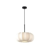 Φωτιστικό Κρεμαστό Tyvek & Μέταλλο Arte Illumina Pompia Μονόφωτο 1xE27 Max 15W Φ400x165mm Λευκό