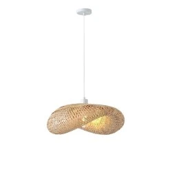 Φωτιστικό Κρεμαστό Bamboo Arte Illumina Lagoon Μονόφωτο 1xE27 Max 15W Φ550x1360mm Μπεζ