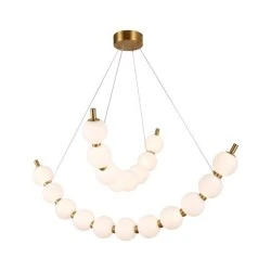 Φωτιστικό μεταλλικό κρεμαστό LED 19W 3000K 1170Lm 800x1420mm μπρονζέ - λευκό ARTE ILLUMINA TREA